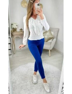 Ma Blouse Blanche Smockée " Volants Et Broderies"