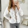 Ma Blouse Petits Volants Et Brodée "White" -Vive Le Style Boutique ma blouse petits volants et brodee white