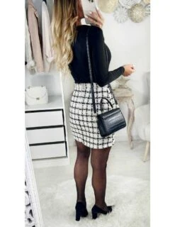 Ma Jolie Jupe Black & White "style Tweed" -Vive Le Style Boutique ma jolie jupe black white style tweed 2
