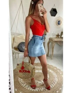 Ma Jolie Jupe En Jeans Délavée