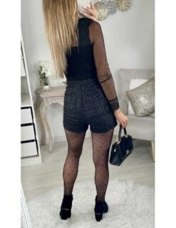 Ma Jolie Jupe Short Black Tweed Shinny "boutons Doré" 7 Ma Jolie Jupe Short Black Tweed Shinny "boutons Doré" -Vive Le Style Boutique ma jolie jupe short black tweed shinny boutons dore 2