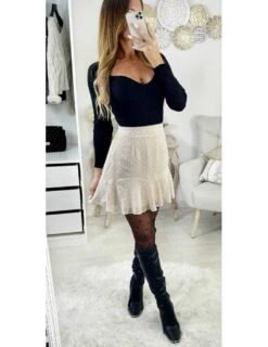 Ma Jolie Jupe Volants Beige & Plumetis -Vive Le Style Boutique ma jolie jupe volants beige plumetis 2