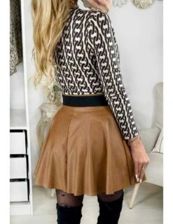 Ma Jupe Camel Style Cuir "patineuse" -Vive Le Style Boutique ma jupe camel style cuir patineuse 2