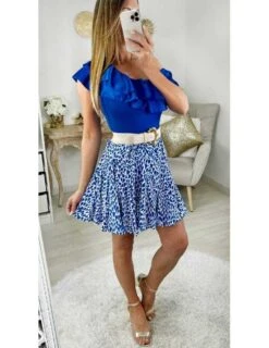 Ma Petite Jupe à Volants "blue Heart" -Vive Le Style Boutique ma petite jupe a volants blue heart 1