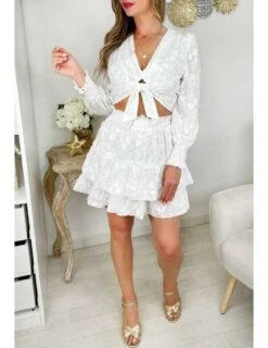 Ma Petite Jupe à Volants " Broderie Blanche"