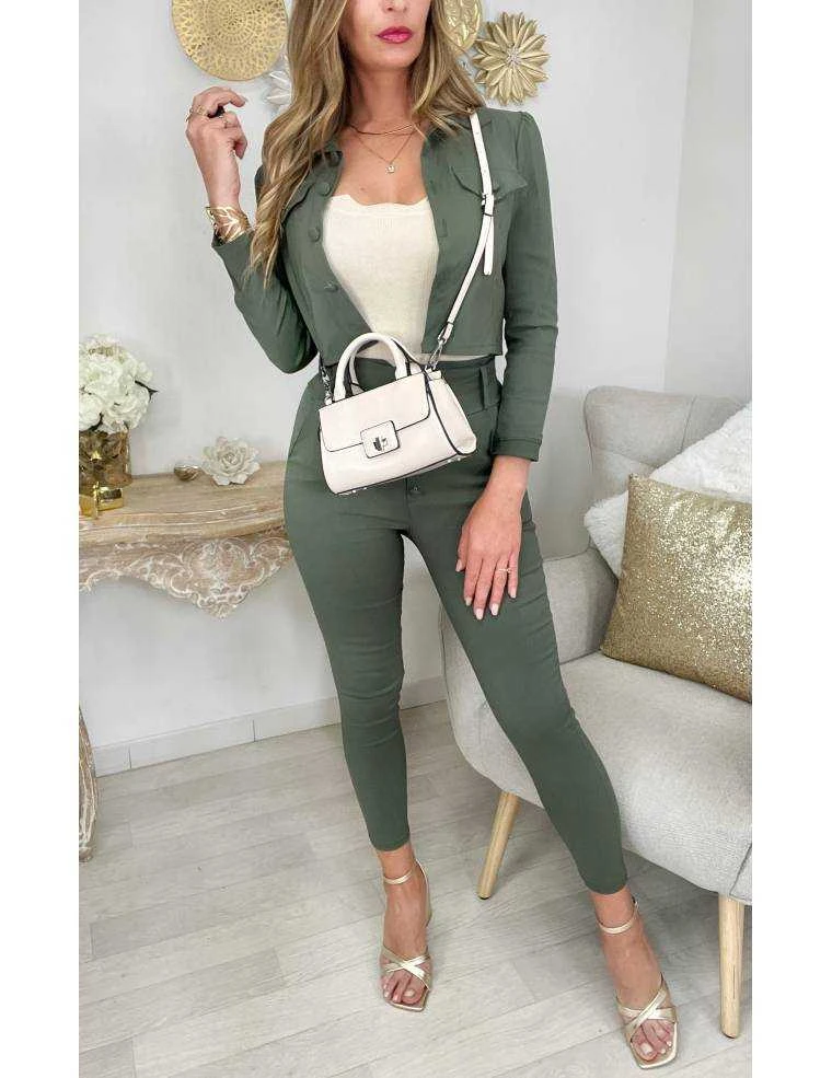 Ma Petite Veste Kaki Stretch 5 Ma Petite Veste Kaki Stretch – Image 3