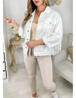 Ma Veste En Jeans Blanche "broderies & Franges" 7 Ma Veste En Jeans Blanche "broderies & Franges" -Vive Le Style Boutique ma veste en jeans blanche broderies franges 2