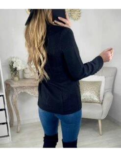Mon Blazer Black Tweed "boutons Dorés" -Vive Le Style Boutique mon blazer black tweed boutons dores 3