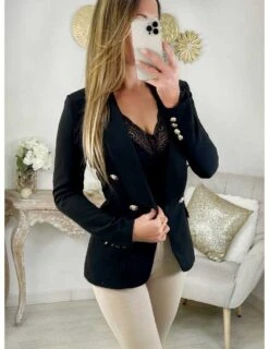 Mon Blazer Noir " Boutons Dorés"
