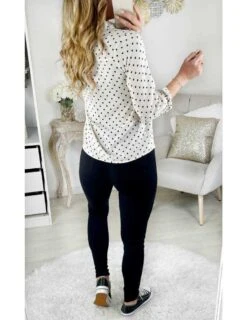 Mon Chemisier "cream & Jolis Pois" -Vive Le Style Boutique mon chemisier cream jolis pois 3