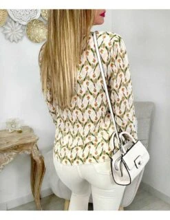 Mon Chemisier En Voilage "green & Orange Print" 14 Mon Chemisier En Voilage "green & Orange Print" -Vive Le Style Boutique mon chemisier en voilage green orange print 6