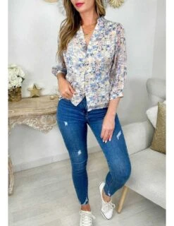 Mon Chemisier En Voilage "pastel Flowers" -Vive Le Style Boutique mon chemisier en voilage pastel flowers 5