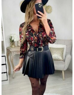 * Mon Chemisier Fluide "blurry Red"