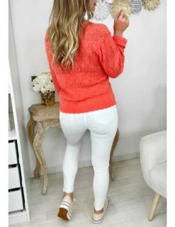 Mon Gilet Tout Doux & Ajouré " So Orange" -Vive Le Style Boutique mon gilet tout doux ajoure so orange 4