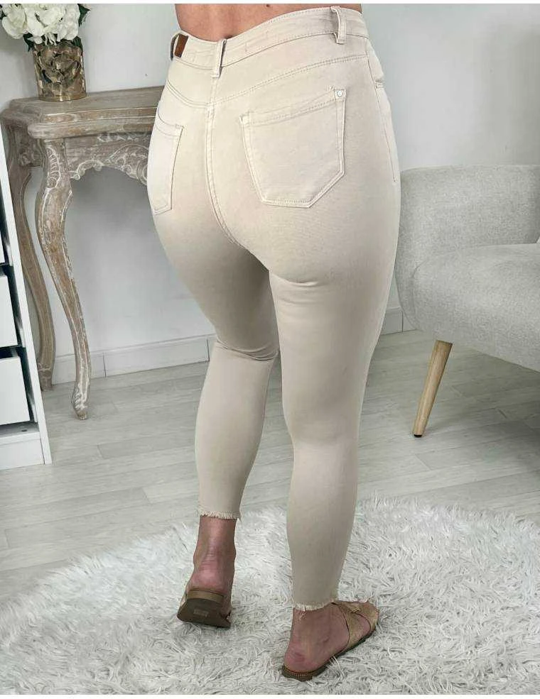 Mon Jeans Beige "bas Used" 4 Mon Jeans Beige "bas Used" – Image 2