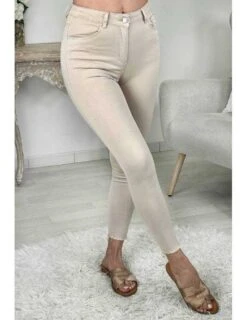 Mon Jeans Beige "bas Used"