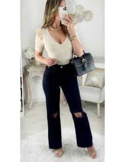 Mon Jeans Black Mum & Destroy