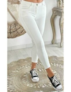 Mon Jeans Blanc Basic & Cropped