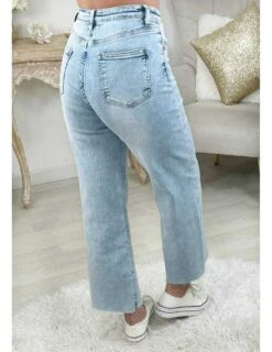 Mon Jeans Bleu Ciel " Wide Legs 7/8" -Vive Le Style Boutique mon jeans bleu ciel wide legs 7 8 3