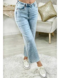 Mon Jeans Bleu Ciel " Wide Legs 7/8" -Vive Le Style Boutique mon jeans bleu ciel wide legs 7 8 4