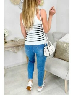 Mon Jeans Bleu Médium Mum " Strass Pocket" -Vive Le Style Boutique mon jeans bleu medium mum strass pocket 2