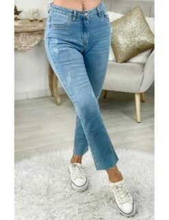 Mon Jeans Bleu "used & Cropped"