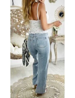 Mon Jeans Light Bleu Dad & Destroy -Vive Le Style Boutique mon jeans light bleu dad destroy 2