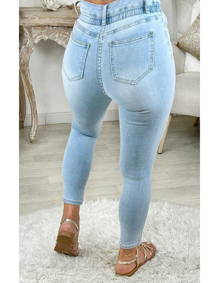 Mon Jeans Light Blue Taille Haute "high Waist & Buttons" 4 Mon Jeans Light Blue Taille Haute "high Waist & Buttons" – Image 2