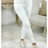 Mon Jeans Slim Blanc " Five Buttons" -Vive Le Style Boutique mon jeans slim blanc five buttons