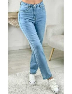 Mon Jeans Taille Haute Bleu Ciel " Wide Legs"