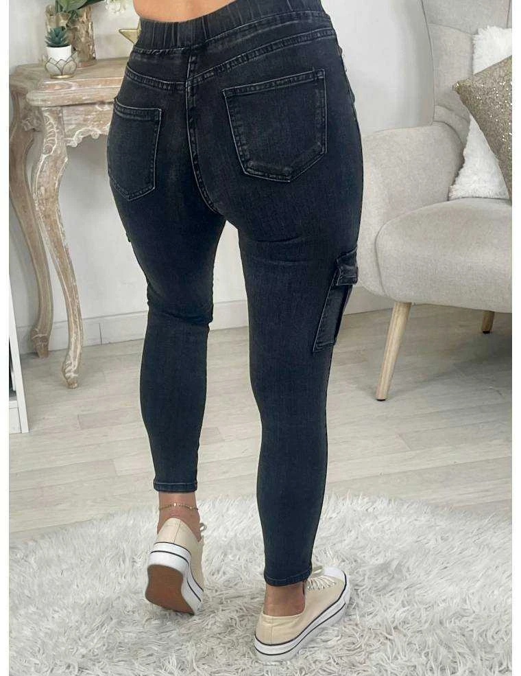 Mon Jeans Used Black "cargo" 4 Mon Jeans Used Black "cargo" – Image 2