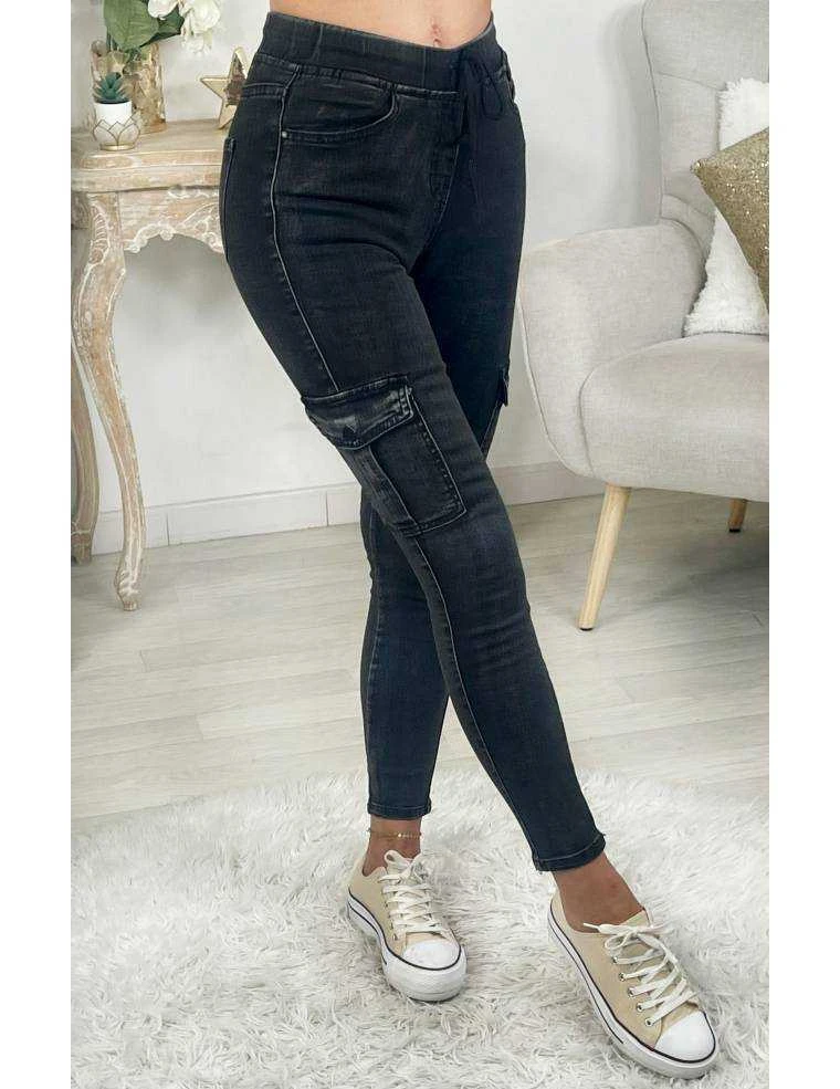 Mon Jeans Used Black "cargo" 3 Mon Jeans Used Black "cargo"