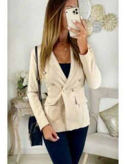 Mon Joli Blazer Beige "boutons Dorés"