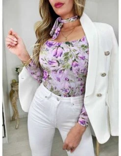 Mon Joli Blazer Blanc" Boutons Dorés"