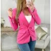 Mon Joli Blazer Rose Flashy "boutons Dorés"