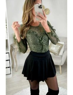 Mon Joli Body Kaki "fine Dentelle" 6 Mon Joli Body Kaki "fine Dentelle" -Vive Le Style Boutique mon joli body kaki fine dentelle 1