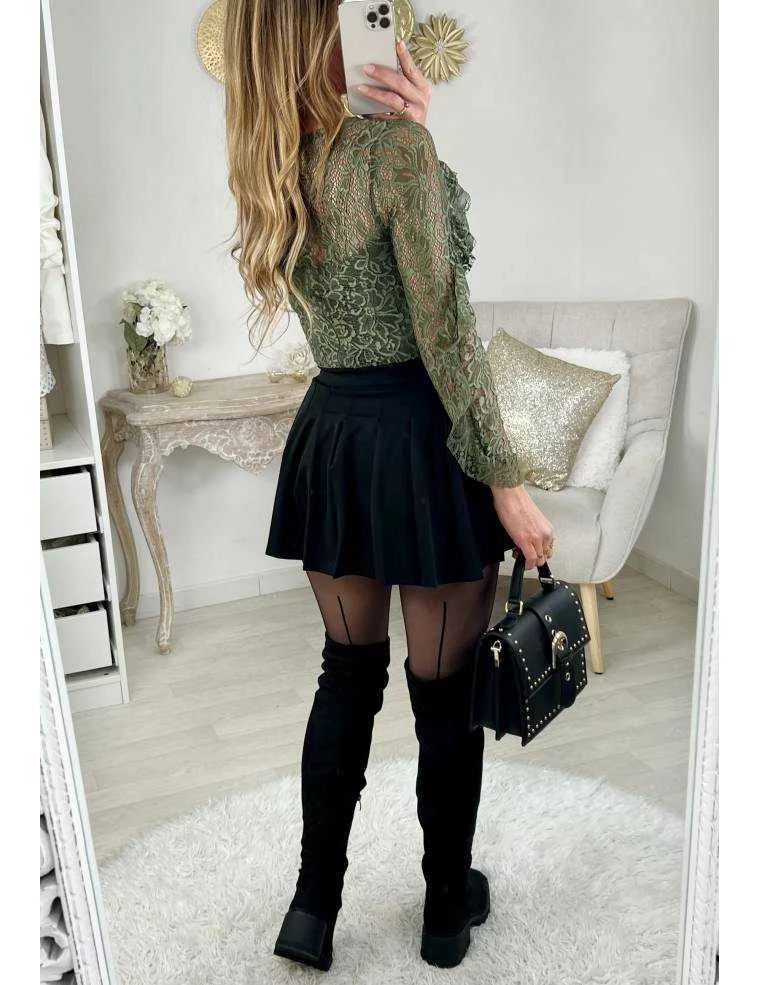 Mon Joli Body Kaki "fine Dentelle" 5 Mon Joli Body Kaki "fine Dentelle" – Image 3