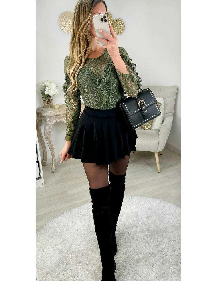 Mon Joli Body Kaki "fine Dentelle" 3 Mon Joli Body Kaki "fine Dentelle"