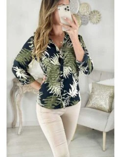 Mon Joli Chemisier "kaki Leaf"