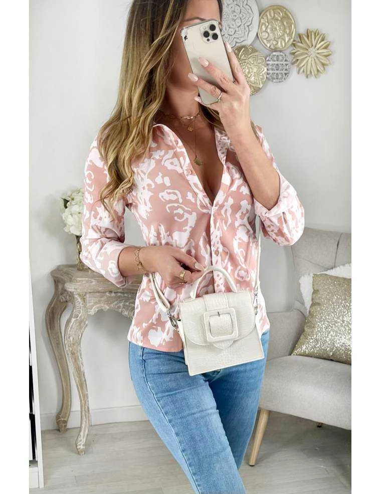 Mon Joli Chemisier" Pink Print" 3 Mon Joli Chemisier" Pink Print"