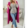 Mon Manteau Long Et Loose "So Fuchsia" -Vive Le Style Boutique mon manteau long et loose so fuchsia