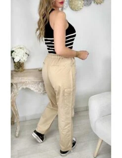 Mon Pantalon Beige Caramel "parachute" -Vive Le Style Boutique mon pantalon beige caramel parachute 2