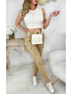 Mon Pantalon Camel "cargo "