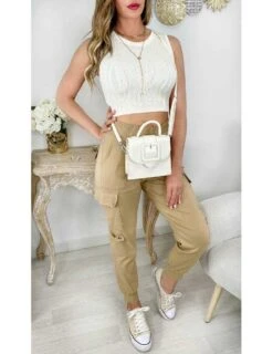 Mon Pantalon Camel "cargo " -Vive Le Style Boutique mon pantalon camel cargo 1 2