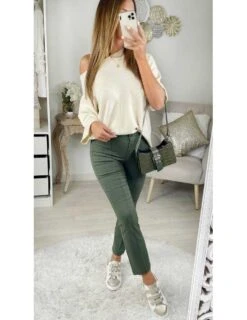 Mon Pantalon Droit "kaki & Stretch"