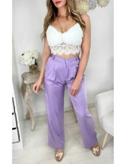 Mon Pantalon Droit Lila " So Classic" -Vive Le Style Boutique mon pantalon droit lila so classic 4