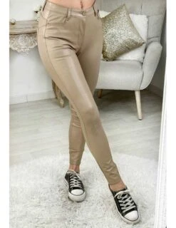 Mon Pantalon/ Legging Caramel "style Cuir" -Vive Le Style Boutique mon pantalon legging caramel style cuir 2
