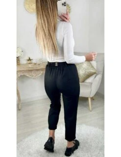 Mon Pantalon Noir & Droit "Chain Belt" 7 Mon Pantalon Noir & Droit "Chain Belt" -Vive Le Style Boutique mon pantalon noir droit chain belt 2