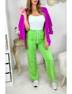 Mon Pantalon Style Jogging Vert Flashy -Vive Le Style Boutique mon pantalon style jogging vert flashy 2