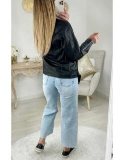 Mon Perfecto Noir Style Cuir " Basic" -Vive Le Style Boutique mon perfecto noir style cuir basic 2